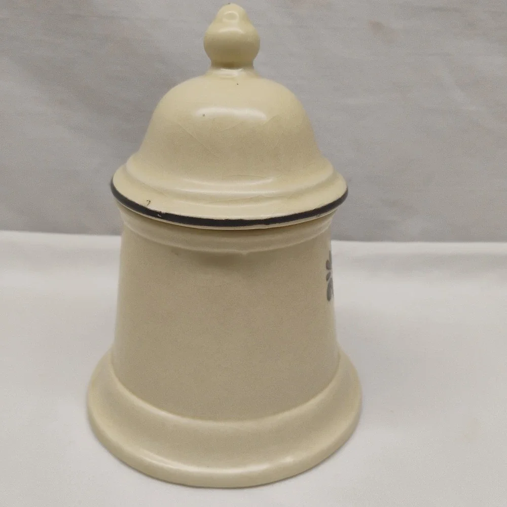 Pfaltzgraff Village Sugar Bowl With Lid Vintage 1970's Stoneware Canister